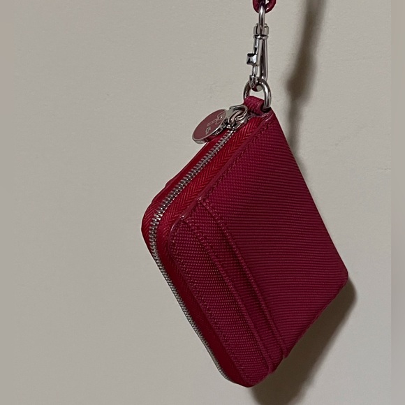 Lacoste card carrier in red wristlet - Picture 2 of 2